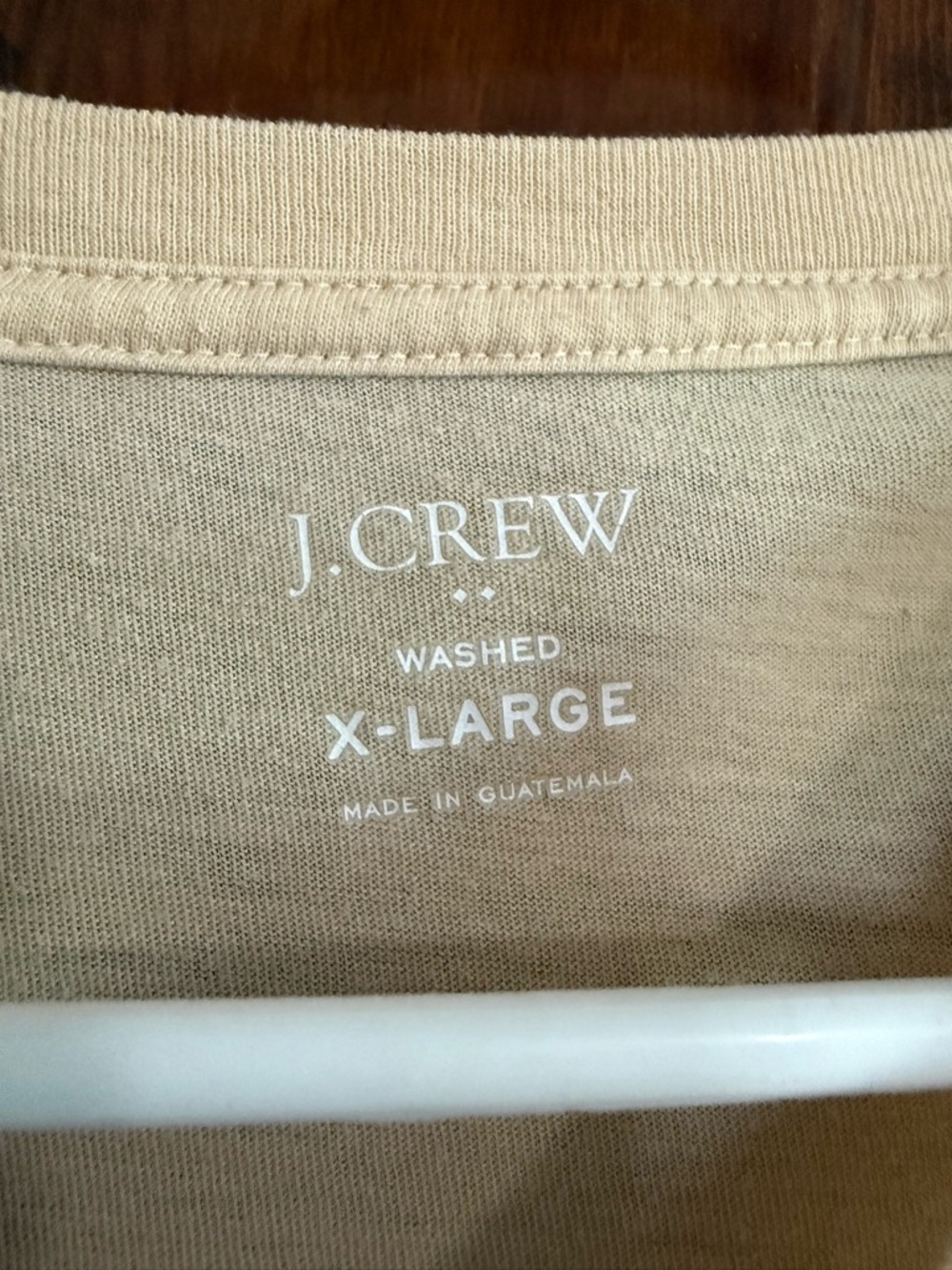 JCrew Long-Sleeve Crewneck jersey Washed Shirt in Beige - Picture 3 of 7